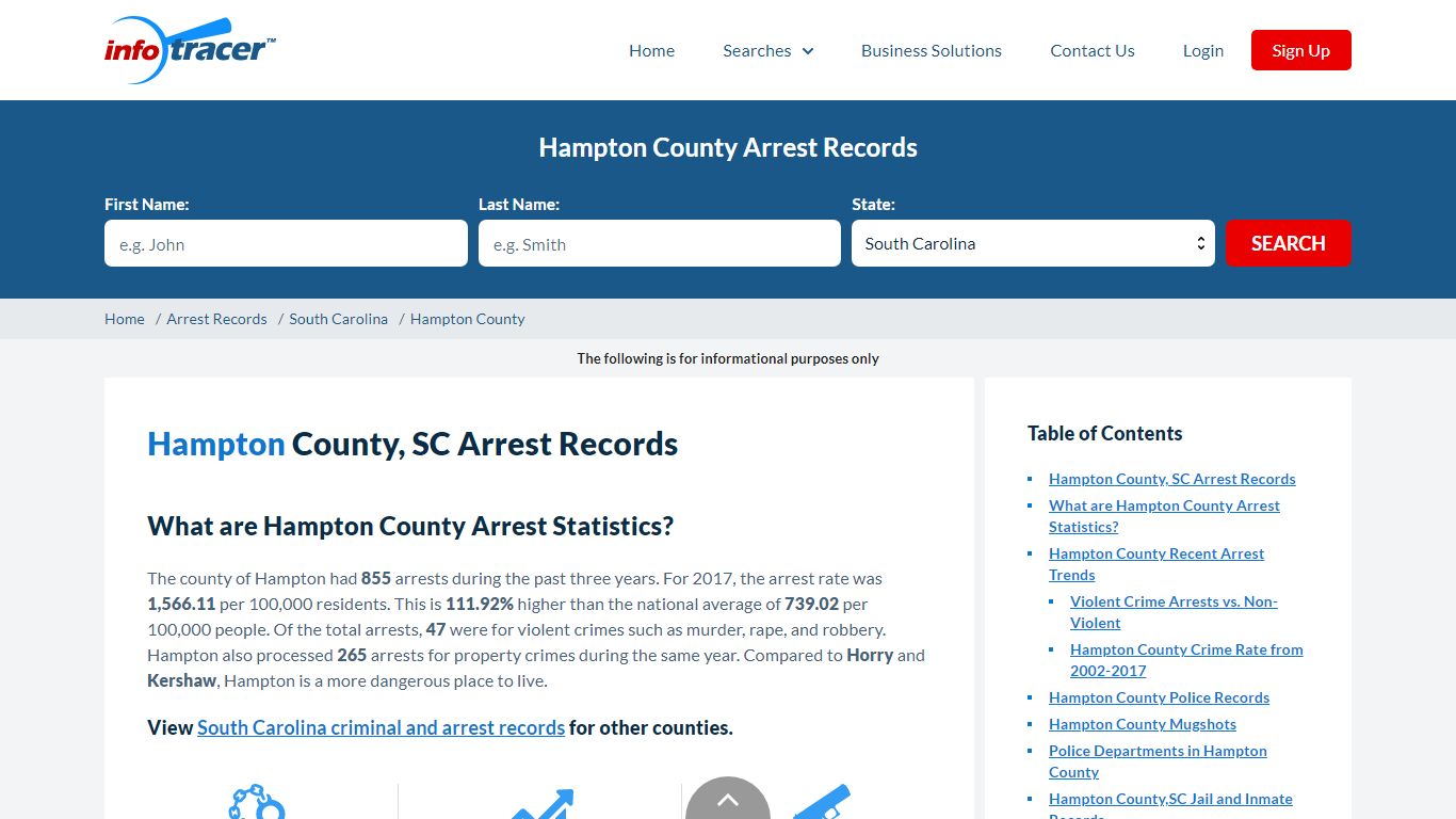 Hampton County, SC Arrests, Mugshots & Jail Records - InfoTracer